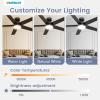 imageVOLISUN Ceiling Fan with Lights and Remote 42 inch Low Profile Ceiling Fan with Light Reversible 3CCT Dimmable Noiseless Black Flush Mount Ceilings Fans for Bedroom IndoorOutdoorBlack
