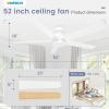 imageVOLISUN Ceiling Fan with Lights and Remote 42 inch Low Profile Ceiling Fan with Light Reversible 3CCT Dimmable Noiseless Black Flush Mount Ceilings Fans for Bedroom IndoorOutdoorWhite