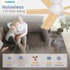 imageVOLISUN Ceiling Fan with Lights and Remote 42 inch Low Profile Ceiling Fan with Light Reversible 3CCT Dimmable Noiseless Black Flush Mount Ceilings Fans for Bedroom IndoorOutdoorWhite