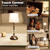 imageVOLISUN Cordless Table Lamp 2 Pack 5200mAh Battery Operated Lamp Touch Dimmable Wireless Lamp Bedside Light for Bedroom Living Room Dining Room BlackBlack2Pack