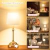 imageVOLISUN Cordless Table Lamp 2 Pack 5200mAh Battery Operated Lamp Touch Dimmable Wireless Lamp Bedside Light for Bedroom Living Room Dining Room BlackGold1Pack