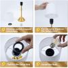 imageVOLISUN Cordless Table Lamp 2 Pack 5200mAh Battery Operated Lamp Touch Dimmable Wireless Lamp Bedside Light for Bedroom Living Room Dining Room BlackGold1Pack