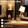 imageVOLISUN Cordless Table Lamp 2 Pack 5200mAh Battery Operated Lamp Touch Dimmable Wireless Lamp Bedside Light for Bedroom Living Room Dining Room BlackGold2Pack