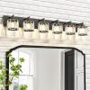 imageVOLISUN Crystal Vanity Lights  3 Light Modern Stainless Steel Bathroom Light Over Mirror Chrome Finish  UL Certificated Exclude BulbBlack