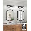 imageVOLISUN Crystal Vanity Lights  3 Light Modern Stainless Steel Bathroom Light Over Mirror Chrome Finish  UL Certificated Exclude BulbBlack