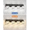 imageVOLISUN Crystal Vanity Lights  3 Light Modern Stainless Steel Bathroom Light Over Mirror Chrome Finish  UL Certificated Exclude BulbBlack