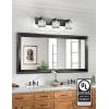 imageVOLISUN Crystal Vanity Lights  3 Light Modern Stainless Steel Bathroom Light Over Mirror Chrome Finish  UL Certificated Exclude BulbBlack