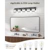 imageVOLISUN Crystal Vanity Lights  3 Light Modern Stainless Steel Bathroom Light Over Mirror Chrome Finish  UL Certificated Exclude BulbBlack