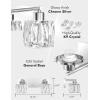 imageVOLISUN Crystal Vanity Lights  3 Light Modern Stainless Steel Bathroom Light Over Mirror Chrome Finish  UL Certificated Exclude BulbChrome