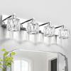 imageVOLISUN Crystal Vanity Lights  3 Light Modern Stainless Steel Bathroom Light Over Mirror Chrome Finish  UL Certificated Exclude BulbChrome