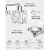 imageVOLISUN Crystal Vanity Lights  3 Light Modern Stainless Steel Bathroom Light Over Mirror Chrome Finish  UL Certificated Exclude BulbChrome