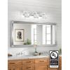imageVOLISUN Crystal Vanity Lights  3 Light Modern Stainless Steel Bathroom Light Over Mirror Chrome Finish  UL Certificated Exclude BulbChrome