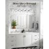 imageVOLISUN Crystal Vanity Lights  3 Light Modern Stainless Steel Bathroom Light Over Mirror Chrome Finish  UL Certificated Exclude BulbChrome