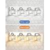 imageVOLISUN Crystal Vanity Lights  3 Light Modern Stainless Steel Bathroom Light Over Mirror Chrome Finish  UL Certificated Exclude BulbChrome