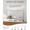 imageVOLISUN Crystal Vanity Lights  3 Light Modern Stainless Steel Bathroom Light Over Mirror Chrome Finish  UL Certificated Exclude BulbChrome