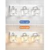 imageVOLISUN Crystal Vanity Lights  3 Light Modern Stainless Steel Bathroom Light Over Mirror Chrome Finish  UL Certificated Exclude BulbChrome