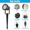 imageVOLISUN Halloween Color Changing Spotlights Plug in Spot LightRGB Landscape Lighting16 Multicolored Waterproof IP65Halloween Outdoor Spotlights for TreesYardHouseFlags2Packs2 pack