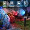 imageVOLISUN Halloween Color Changing Spotlights Plug in Spot LightRGB Landscape Lighting16 Multicolored Waterproof IP65Halloween Outdoor Spotlights for TreesYardHouseFlags2Packs2 pack