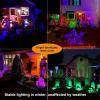 imageVOLISUN Halloween Landscape Color Changing Spotlights RGB with Transformer 7 Multicolored Hallween Outdoor Uplights Waterproof IP65 for Patio Gate Walkway Pool Garden Yard Driveway 4PackRGBABS