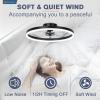imageVOLISUN Low Profile Ceiling Fans with Light and Remote197in Modern Bladeless Ceiling Fan with Lights3000K6500K Dimmable Flush Mount LED Fan LightWhite Fandelier Ceiling Fans for BedroomBlack