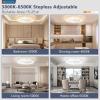 imageVOLISUN Low Profile Ceiling Fans with Light and Remote197in Modern Bladeless Ceiling Fan with Lights3000K6500K Dimmable Flush Mount LED Fan LightWhite Fandelier Ceiling Fans for BedroomWhite