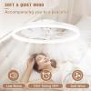 imageVOLISUN Low Profile Ceiling Fans with Light and Remote197in Modern Bladeless Ceiling Fan with Lights3000K6500K Dimmable Flush Mount LED Fan LightWhite Fandelier Ceiling Fans for BedroomWhite
