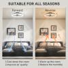 imageVOLISUN Low Profile Ceiling Fans with Light and Remote197in Modern Bladeless Ceiling Fan with Lights3000K6500K Dimmable Flush Mount LED Fan LightWhite Fandelier Ceiling Fans for BedroomBlack