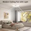 imageVOLISUN Low Profile Ceiling Fans with Light and Remote197in Modern Bladeless Ceiling Fan with Lights3000K6500K Dimmable Flush Mount LED Fan LightWhite Fandelier Ceiling Fans for BedroomWhite