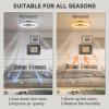 imageVOLISUN Low Profile Ceiling Fans with Light and Remote197in Modern Bladeless Ceiling Fan with Lights3000K6500K Dimmable Flush Mount LED Fan LightWhite Fandelier Ceiling Fans for BedroomBrown