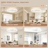 imageVOLISUN Low Profile Ceiling Fans with Light and Remote197in Modern Bladeless Ceiling Fan with Lights3000K6500K Dimmable Flush Mount LED Fan LightWhite Fandelier Ceiling Fans for BedroomWhite