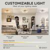 imageVOLISUN Low Profile Ceiling Fans with Light and Remote197in Modern Bladeless Ceiling Fan with Lights3000K6500K Dimmable Flush Mount LED Fan LightWhite Fandelier Ceiling Fans for BedroomBrown