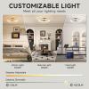 imageVOLISUN Low Profile Ceiling Fans with Light and Remote197in Modern Bladeless Ceiling Fan with Lights3000K6500K Dimmable Flush Mount LED Fan LightWhite Fandelier Ceiling Fans for BedroomBrown