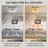 imageVOLISUN Low Profile Ceiling Fans with Light and Remote197in Modern Bladeless Ceiling Fan with Lights3000K6500K Dimmable Flush Mount LED Fan LightWhite Fandelier Ceiling Fans for BedroomBrown