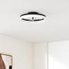 imageVOLISUN Low Profile Ceiling Fans with Lights and Remote 197in Fandelier Ceiling Fan Flush Mount 3000K6500K Smart Bladeless LED Fan Light White Modern Ceiling Fans with Lights for BedroomBrown