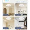 imageVOLISUN Low Profile Ceiling Fans with Lights and Remote 197in Fandelier Ceiling Fan Flush Mount 3000K6500K Smart Bladeless LED Fan Light White Modern Ceiling Fans with Lights for BedroomWhite