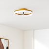 imageVOLISUN Low Profile Ceiling Fans with Lights and Remote 197in Fandelier Ceiling Fan Flush Mount 3000K6500K Smart Bladeless LED Fan Light White Modern Ceiling Fans with Lights for BedroomGold