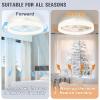 imageVOLISUN Low Profile Ceiling Fans with Lights and Remote 197in Fandelier Ceiling Fan Flush Mount 3000K6500K Smart Bladeless LED Fan Light White Modern Ceiling Fans with Lights for BedroomWhite