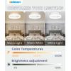 imageVOLISUN Low Profile Ceiling Fans with Lights and Remote 197in Fandelier Ceiling Fan Flush Mount 3000K6500K Smart Bladeless LED Fan Light White Modern Ceiling Fans with Lights for BedroomWhite