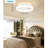imageVOLISUN Low Profile Ceiling Fans with Lights and Remote 197in Fandelier Ceiling Fan Flush Mount 3000K6500K Smart Bladeless LED Fan Light White Modern Ceiling Fans with Lights for BedroomWhite