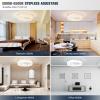 imageVOLISUN Low Profile Ceiling Fans with Lights and Remote 197in Fandelier Ceiling Fan Flush Mount 3000K6500K Smart Bladeless LED Fan Light White Modern Ceiling Fans with Lights for BedroomWhite