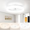 imageVOLISUN Low Profile Ceiling Fans with Lights and Remote 197in Fandelier Ceiling Fan Flush Mount 3000K6500K Smart Bladeless LED Fan Light White Modern Ceiling Fans with Lights for BedroomWhite