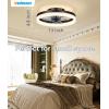 imageVOLISUN Low Profile Ceiling Fans with Lights and Remote 197in Fandelier Ceiling Fan Flush Mount 3000K6500K Smart Bladeless LED Fan Light White Modern Ceiling Fans with Lights for BedroomBlack