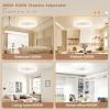 imageVOLISUN Low Profile Ceiling Fans with Lights and Remote 197in Flush Mount Ceiling Fans with Light 3000K6500K Dimmable Fandelier LED Fan Light White Bladeless Ceiling Fans with Lights for BedroomWhite