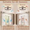 imageVOLISUN Low Profile Ceiling Fans with Lights and Remote 197in Flush Mount Ceiling Fans with Light 3000K6500K Dimmable Fandelier LED Fan Light White Bladeless Ceiling Fans with Lights for BedroomBrown