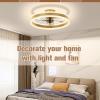 imageVOLISUN Low Profile Ceiling Fans with Lights and Remote 197in Flush Mount Ceiling Fans with Light 3000K6500K Dimmable Fandelier LED Fan Light White Bladeless Ceiling Fans with Lights for BedroomGold