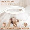 imageVOLISUN Low Profile Ceiling Fans with Lights and Remote 197in Flush Mount Ceiling Fans with Light 3000K6500K Dimmable Fandelier LED Fan Light White Bladeless Ceiling Fans with Lights for BedroomWhite