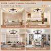 imageVOLISUN Low Profile Ceiling Fans with Lights and Remote 197in Flush Mount Ceiling Fans with Light 3000K6500K Dimmable Fandelier LED Fan Light White Bladeless Ceiling Fans with Lights for BedroomBrown
