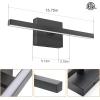 imageVOLISUN Modern Bathroom Vanity Light 157 inch 12W Dimmable 5CCT Led Bathroom Light Fixture Over Mirror Black Bar Vanity Light for Bathroom Mirror Cabinets BedroomETL CertificatedBlack