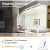 imageVOLISUN Modern Bathroom Vanity Light 157 inch 12W Dimmable 5CCT Led Bathroom Light Fixture Over Mirror Black Bar Vanity Light for Bathroom Mirror Cabinets BedroomETL CertificatedChrome
