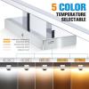 imageVOLISUN Modern Bathroom Vanity Light 157 inch 12W Dimmable 5CCT Led Bathroom Light Fixture Over Mirror Black Bar Vanity Light for Bathroom Mirror Cabinets BedroomETL CertificatedChrome